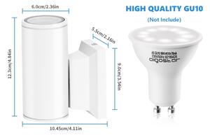 Aigostar - Екстериорен аплик 1xGU10/230V бял IP65 кръгъл
