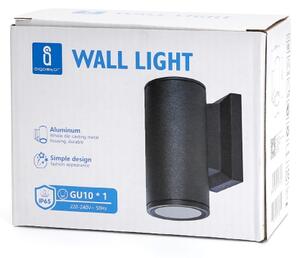 Aigostar - Екстериорен аплик 1xGU10/230V черен IP65 кръгъл