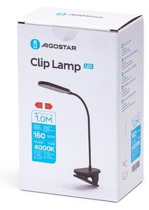 Aigostar - LED Димируема акумулаторна настолна лампа с щипка LED/2,5W/5V черен