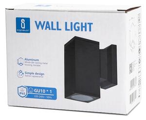 Aigostar - Екстериорен аплик 1xGU10/230V черен IP65 ъглов