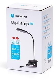 Aigostar - LED Димируема настолна лампа с щипка LED/2,5W/5V черен