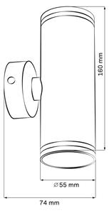 Спот аплик ПАРИЖ 2xGU10/10W/230V бял