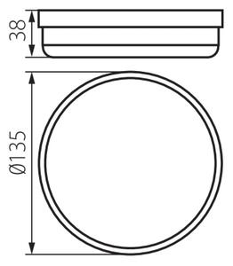 Kanlux 31497 - LED Плафон за баня TOLU LED/9W/230V 4000K IP54 бял