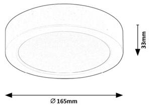 Rabalux 71211 - LED Плафониера SHAUN LED/15W/230V Ø 16 см черен