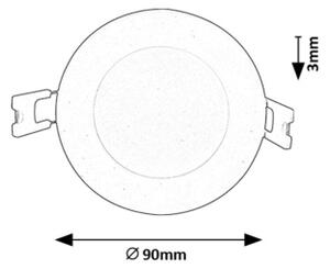 Rabalux 71216 - LED Лампа за окачен таван SHAUN LED/3W/230V Ø 9 см бял