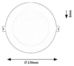 Rabalux 71218 - LED Лампа за окачен таван SHAUN LED/12W/230V Ø 17 см бял