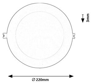Rabalux 71235 - LED Лампа за окачен таван SHAUN LED/18W/230V Ø 22 см бял
