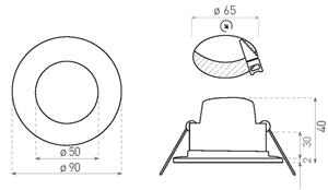 LED Лампа за вграждане в баня LED/5W/230V 3000K IP65 бял