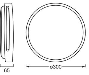 Osram - Димируемо таванно осветително тяло ORBIS WOODBURRY LED/16W/230V Ø 30 см