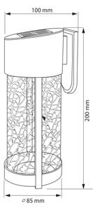 LED соларен стенен фенер VETRO LED/1,2V 600 mAh IP44