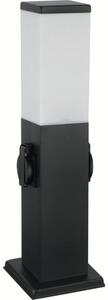 Brilagi - Външна лампа NOVA с 2 SCHUKO контакта, 1xE27/15W/230V, 40 см, IP44, черна