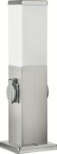 Brilagi - Външна лампа NOVA с 2 SCHUKO контакта, 1xE27/15W/230V, 40 см, IP44, хром