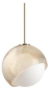 Ideal Lux - Полилей на кабел BLOOM 1xE27/42W/230V Ø30 cm златист/опушено бежово