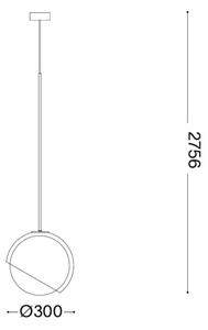 Ideal Lux - Полилей на кабел BLOOM 1xE27/42W/230V Ø 30 cm черен