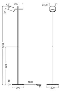 Osram - димируема LED подова лампа DECOR KYOTO LED/12W/230V черна