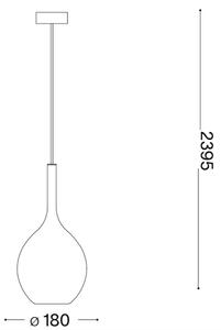 Ideal Lux - Висящ полилей на кабел KALIQUE 1xE27/42W/230V, Ø 18 см, димчато-меден