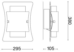 Ideal Lux - Аплик TRIPLO 2xE27/60W/230V прозрачен