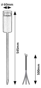 Rabalux 77071 - Външна лампа TORNIO 1xGU10/10W/230V IP54 54,5 cm антрацит