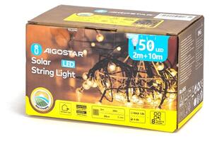 Aigostar - LED соларен декоративен низ 50 LED/8 функции 12м IP65 топло бяло