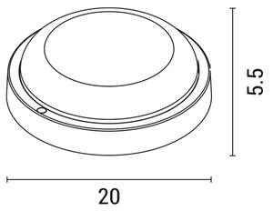 LED Екстериорен аплик BULKHEAD LED/18W/230V 3000K IP54 бял