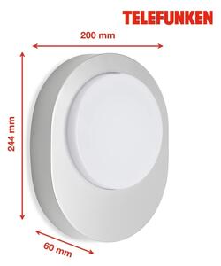 Telefunken 312004TF - LED Екстериорен аплик LED/8W/230V IP44 сребрист