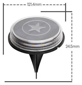 Aigostar - LED Соларна лампа LED/0,6W/5,5V 24,5 см 3200K IP66 черен
