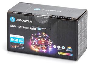 Aigostar - LED соларна верига 12м, 8 функции, IP65, мултицветна