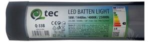 LED Лампа за под кухненски шкаф QTEC LED/18W/230V 60 см черен