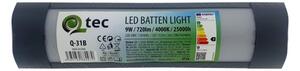 LED Лампа за под кухненски шкаф QTEC LED/9W/230V 30 см черен