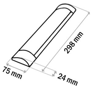 LED Лампа за под кухненски шкаф QTEC LED/9W/230V 30 см черен
