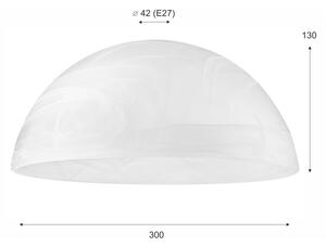 Резервно стъкло E27 130x300 мм бяло