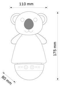 LED RGB Детска малка нощна лампа с melody 3xAAA/5V коала