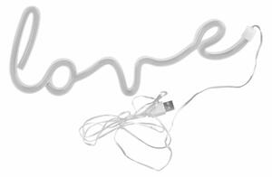 LED Неонова декорация за стена LOVE LED/3W/3xAA USB червен