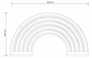 LED Неонова декорация за стена RAINBOW LED/3W/3xAA USB многоцветен