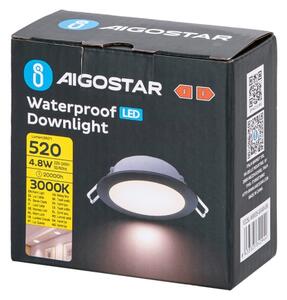 Aigostar - LED Лампа за вграждане в баня LED/4,8W/230V 3000K черен IP65