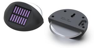 Aigostar - LED соларен стенен фенер 1W 1,2V черен 2700K IP44