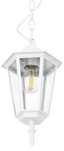 Екстериорен пендел 1xE27/60W/230V IP44 бял