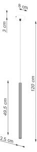 Sollux SL.1338 - Пендел ARCHE 1xG9/8W/230V черен