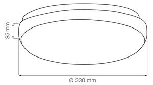Плафон BOGDAN 2xE27/20W/230V Ø 33 cm бял