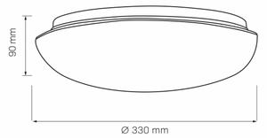 Плафон BONIFACY 2xE27/20W/230V Ø 33 cm бял