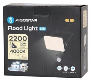 Aigostar - LED Прожектор със сензор LED/20W/230V 4000K IP65 черен