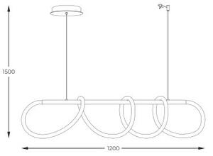 Zuma Line 20006PM-BK - LED Пендел BALBO LED/45W/230V 3000/4000/6000K