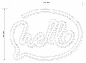 LED неонова стенна декорация HELLO LED/3W/3xAA USB розова