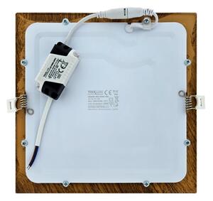 LED Лампа за окачен таван SQUARE LED/18W/230V 4200K 22x22 см кафяв