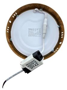 LED Плафониера RING LED/12W/230V 4200K Ø 16 см кафяв
