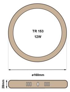 LED Плафониера RING LED/12W/230V 4200K Ø 16 см кафяв