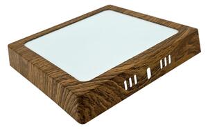 LED Плафониера BLOCK LED/12W/230V 4200K 16,3x16,3 см кафяв