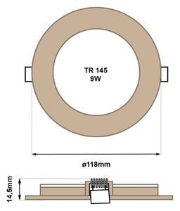 LED Лампа за окачен таван CIRCLE LED/6W/230V 4200K Ø 11,8 см кафяв