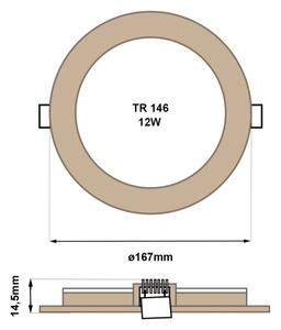 LED Лампа за окачен таван CIRCLE LED/12W/230V 4200K Ø 16,7 см кафяв