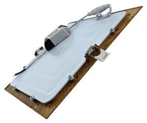 LED Лампа за окачен таван SQUARE LED/18W/230V 4200K 22x22 см кафяв